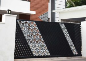 Layered greys for a subtle, designer gate