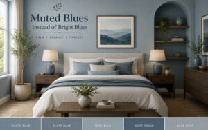 Muted Blues Instead of Bright Blues