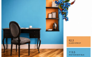 Row Your Boat Blue with Glazed Apricot